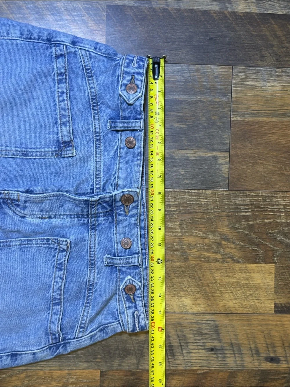 Free People We The Free Palmer Jean Shorts Lt Blue Denim Size 27 - Picture 4 of 5